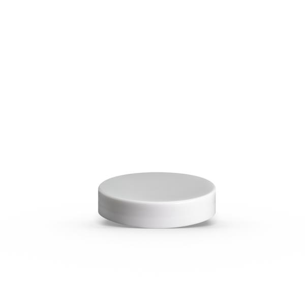 53-400 White Smooth Skirt Lid with (PS) Pressure Sensitive Liner